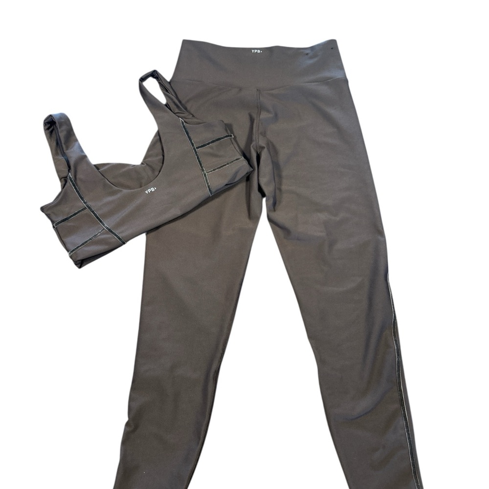 Abercrombie & Fitch YPB SculptLux Coffee Active Set Size Large EUC